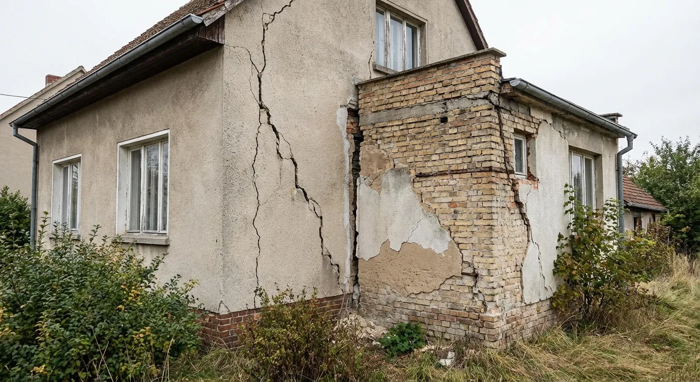 Fissures structurelles sur une extension
