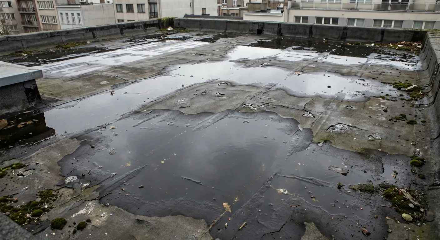 Défaut d'étanchéité en toiture-terrasse