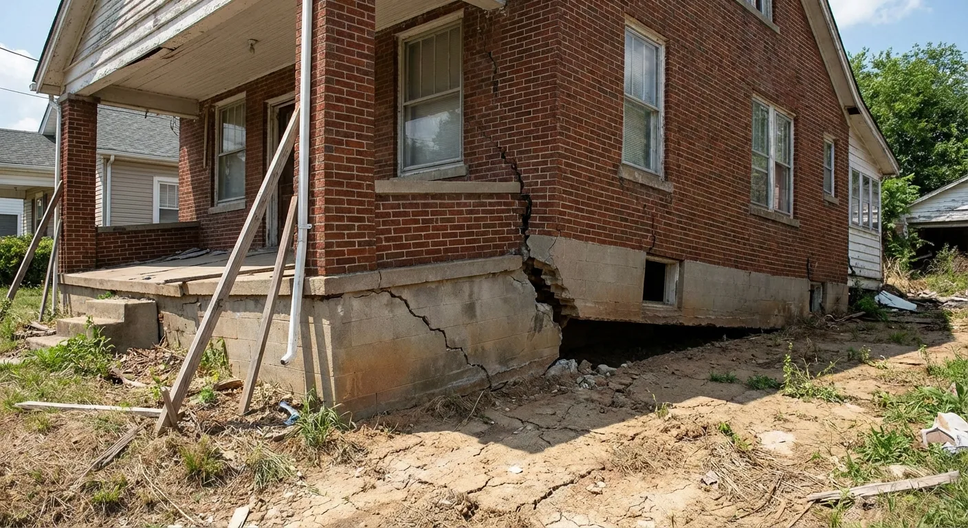 Affaissement de fondations sur sol argileux