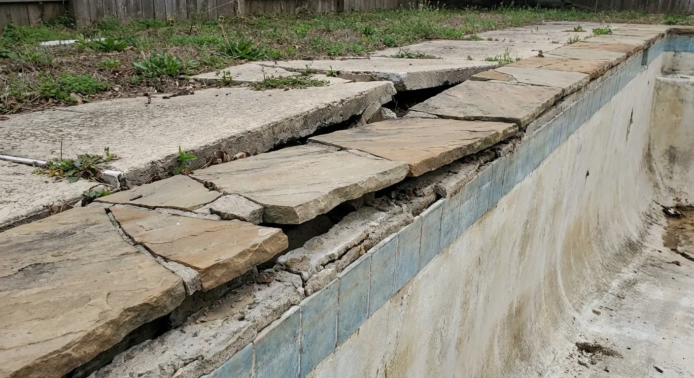 Décollement du revêtement d'étanchéité