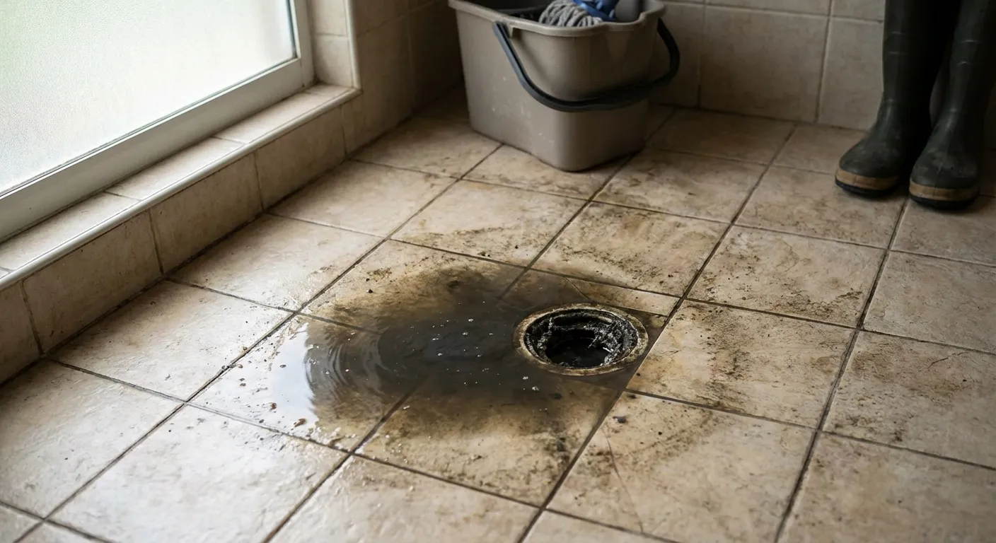 Défaut d'évacuation des eaux usées