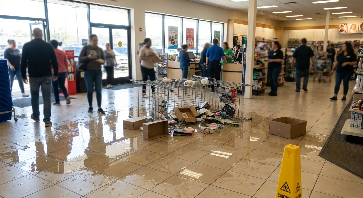 Chute d'un client en magasin